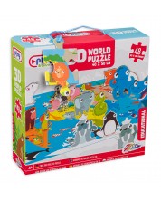 Grafix Puzzle 3D de 48 de piese - Animale din lume