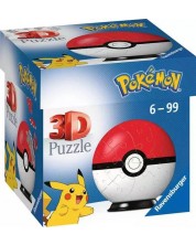 3D Puzzle Ravensburger din 54 de piese - Pokemon: Pokeball -1