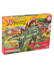 Puzzle 3D Educa 89 de piese - Stegozaur -1
