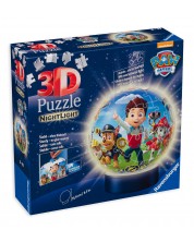 Puzzle 3D de 72 de piese Ravensburger - Patrula câinilor, luminat