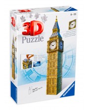 Puzzle 3D Ravensburger din 216 de piese - Big Ben + ceas -1