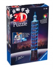 Puzzle 3D Ravensburger din 216 de piese - Taipei, luminos -1
