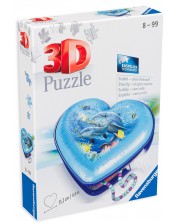 Puzzle 3D Ravensburger din 54 de piese - Cutie de bijuterii, inimă -1