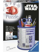 Puzzle 3D Ravensburger din 54 de piese - Suport pixuri Star Wars  -1