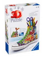 Puzzle 3D Ravensburger de 108 piese - Pantof, gaffiti