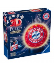 Puzzle 3D Ravensburger din 72 de piese - FC Bayern, luminat -1