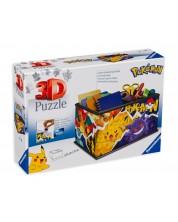 Puzzle 3D Ravensburger din 216 de piese - Pokemon, cutie de depozitare