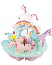 Felicitare 3D Santoro Pirouettes - Birthday Unicorn -1
