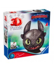 Puzzle 3D Ravensburger din 72 de piese - Cum sa iti dresezi dragonul 3, Stirbul