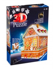 Puzzle 3D Ravensburger din 216 de piese - Gingerbread House -1