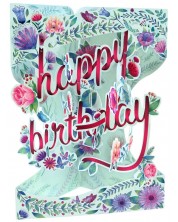 Felicitare 3D Santoro Swing - Happy Birthday, Floral