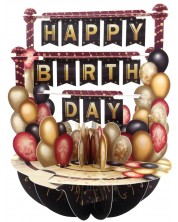 Felicitare 3D Santoro Pirouettes - Birthday Balloons