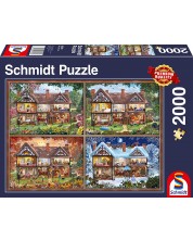 Puzzle Schmidt din 2000 de piese - Casa in cele patru anotimpuri -1