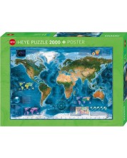 Puzzle Heye din 2000 de piese - Satellite Map -1