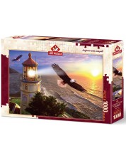 Puzzle Art Puzzle din 1000 de piese - Zbor inalt la rasaritul soarelui, Stive Sundram -1