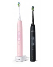 Set periuță de dinți Philips ProtectiveClean 4500 - HX6830/35, roz/negru