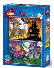 Puzzle Art Puzzle 2 x 100 - Bufnita si Vrajitoare Draguta