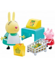 Set figurine Peppa Pig - Supermarket, cu 2 figurine