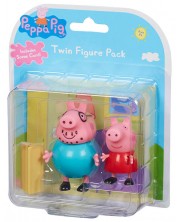 Set de figurine Peppa Pig - 2 figurine cu decor, asortiment