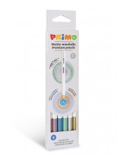 Set creioane colorate Primo Minabella Metal - Hexagonale, 6 culori -1