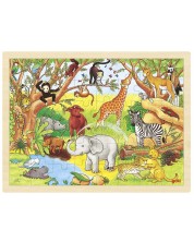 Puzzle din lemn Goki - Africa