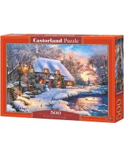 Puzzle Castorland din 500 de piese - Winter Cottage -1
