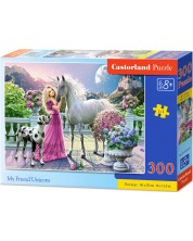 Puzzle Castorland din 300 de piese - Prietenul meu unicorn -1