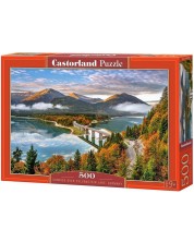 Puzzle Castorland de 500 piese - Sunrise over Sylvenstein Lake, Germany