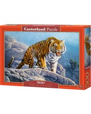 Puzzle Castorland din 500 de piese - Tigru pe stanca -1