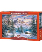 Puzzle Castorland din 1000 de piese - Mountain Christmas -1