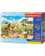 Puzzle Castorland din 20 XXL de piese - Animale la ferma -1