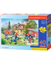 Puzzle Castorland din 40 XXL de piese - Pompieri -1