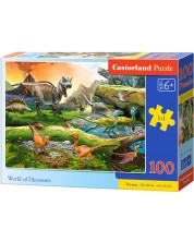 Puzzle Castorland din 100 de piese - Lumea dinozaurilor -1