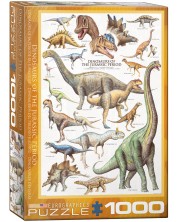 Puzzle Eurographics din 1000 de piese - Dinozauri Jurasicul -1