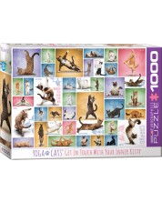 Puzzle Eurographics din 1000 de piese - Yoga Pisici -1