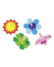 Jucărie pentru copii Goki - Titirez, flori, sortiment -1