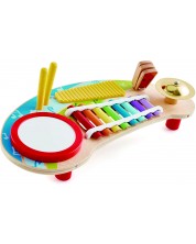 Masa muzicala pentru copii Hape - 5 instrumente muzicale, din lemn