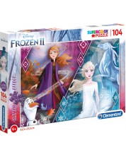 Puzzle stralucitor Clementoni de 104 piese - Frozen 2, Elsa si Anna - Ozone.ro Puzzle stralucitor Clementoni de 104 piese - Frozen 2, Elsa si Anna