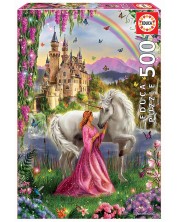 Puzzle Educa din 500 de piese - Fairy and Unicorn -1