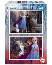 Puzzle Educa din 2 x 100 de piese - Frozen 2 -1