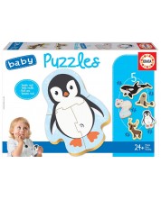 Puzzle pentru bebelus Educa 5 in 1 - Polar Animals