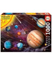 Puzzle neon Educa din 1000 de piese - Sistemul solar -1