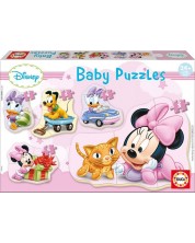Puzzle pentru bebelus Educa 5 in 1 - Baby Minnie Mouse