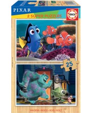 Puzzle Educa din 2 x 25 de piese - Nemo and Monsters