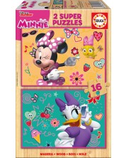 Puzzle Educa din 2 x 16 de piese -Minnie Happy Helpers -1