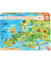 Puzzle Educa din 150 de piese - Europa Map -1