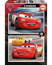 Puzzle Educa din 2 x 48 de piese - Cars 3, Lightning McQueen
