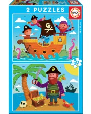 Puzzle Educa din 2 x 20 de piese - Pirates -1