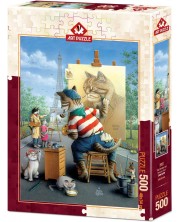 Puzzle Art Puzzle de 500 piese - The Painter Cat, Don Roth