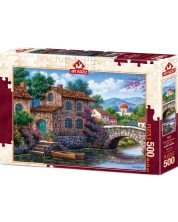 Puzzle Art Puzzle din 500 de piese - Canal With Flowers -1